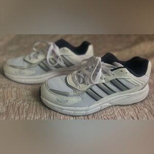 Adidas White and Navy Sneakers with Breathable Mesh